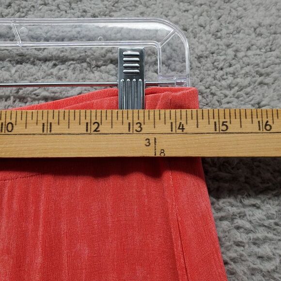 Jacobi‎ Long Maxi Skirt Womens XL Pink Acetate Layered Hem Elastic Waist Pull On - Picture 3 of 6